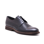 Textured Cap Toe Derby // Black (Euro: 40)