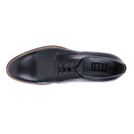 Textured Cap Toe Derby // Black (Euro: 40)