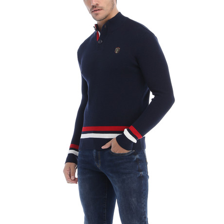 Pullover // Navy + Red + White (L)