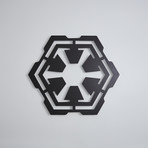 Star Wars Sith // Floating Metal Wall Art (18"W x 15.5"H x 1"D)