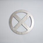 X-MEN Logo // Floating Metal Wall Art // LED Backlit (18"W x 18"H x 1"D)