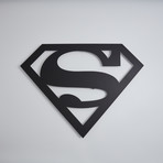 Superman // Floating Metal Wall Art // LED Backlit (20"W x 15"H x 1"D)