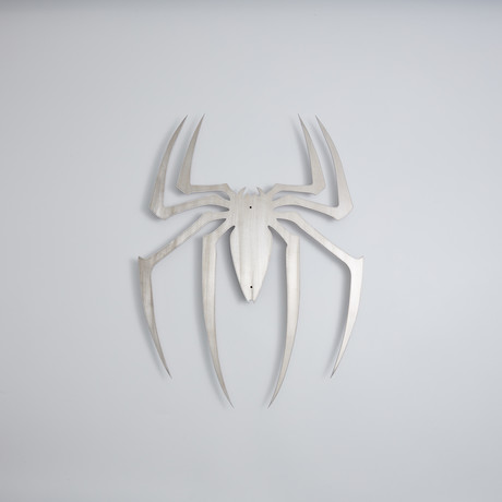 Spider-Man Logo // Floating Metal Wall Art (18"W x 16"H x 1"D)