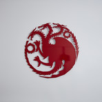 Targaryen Sigil // Floating Metal Wall Art // LED Backlit (16"W x 16"H x 1"D)