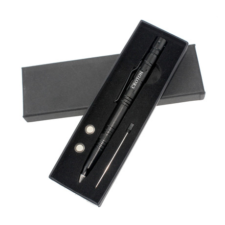 Multi-Tool Stainless Steel Ballpoint Pen // Black (Red)