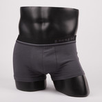 Solid Brazilian Trunks // Heather Grey + Ebony + Black // Pack of 3 (XL)