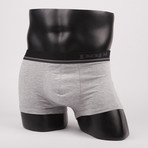 Solid Brazilian Trunks // Heather Grey + Ebony + Black // Pack of 3 (S)