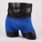 Solid Brazilian Trunks // Heather Grey + Blue + Black // Pack of 3 (S)