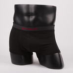 Cotton Stretch Trunk // Black + Red + Grey // Pack of 3 (S)