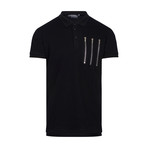 Davis Triple Zip Polo // Black (S)