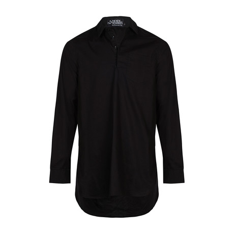 Elmer Long Pull Over Long Sleeve Shirt // Black (S)