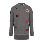 Wade Long Patch Fleece // Grey (S)