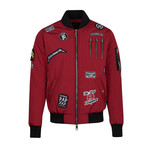 Cooper Patch Bomber Jacket // Red (XL)