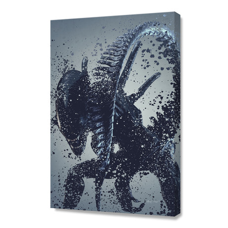 Alien Warrior Version 2 // Stretched Canvas (16"W x 24"H x 1.5"D)