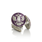 The Double Eagle Silver Cufflinks // Palatine Purple