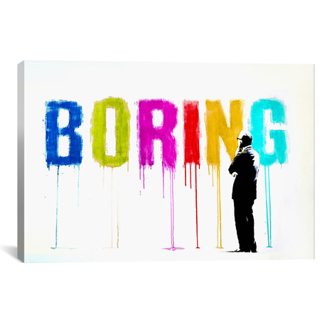 Boring III // Banksy (26"W x 18"H x 0.75"D)