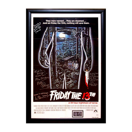 Framed + Signed Movie Poster // Friday the 13th