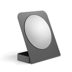Free Standing Grey Magnifying Mirror + Storage Area (Stainless Steel)