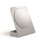 Free Standing Grey Magnifying Mirror + Storage Area (Stainless Steel)