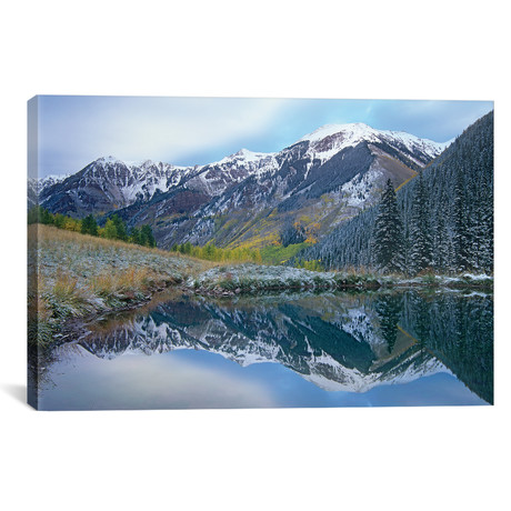 Pond And Mountains, Maroon Bells-Snowmass Wilderness Area (26"W x 18"H x 0.75"D)