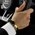 KCUF Slim Luxury Paracord Bracelet // 24K Gold (Medium)
