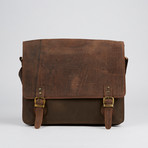 Vintage Distressed Messenger Bag