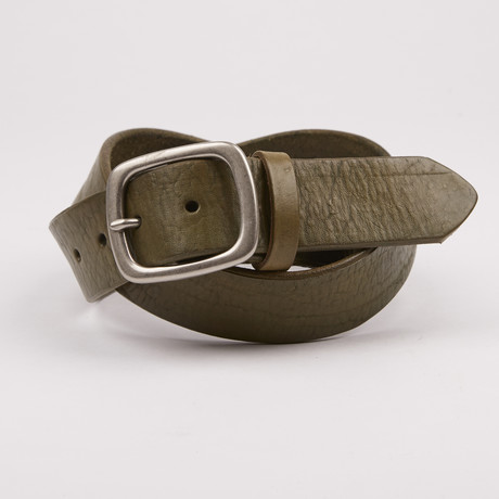 Smith 1.5 Leather Belt // Olive (S)
