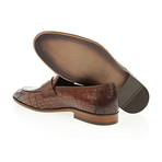 Pointed Crocodile Penny Loafer // Tobacco (Euro: 43)