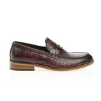 Crocodile Penny Loafer // Claret Red (Euro: 44)