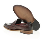 Crocodile Penny Loafer // Claret Red (Euro: 44)