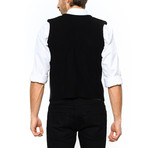 Textured Tricot Vest // Black (M)
