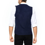 Textured Tricot Vest // Dark Blue (Large)