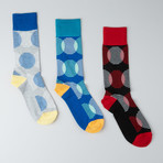 Colossal Fractal Crew Socks // Pack of 6