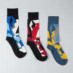 Colossal Fractal Crew Socks // Pack of 6