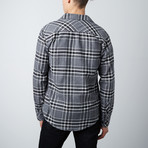 Long-Sleeve Plaid Flannel Shirt // Charcoal (S)