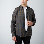 Checker Long-Sleeve Shirt // Charcoal (2XL)