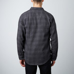 Checker Long-Sleeve Shirt // Charcoal Black (M)