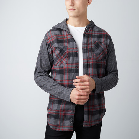 Colt Long-Sleeve Hooded Shirt // Grey (S)