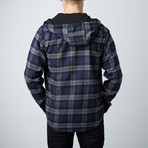 Fatal Long-Sleeve Hooded Shirt // Navy (M)