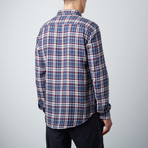 Woven Novelty Plaid Long-Sleeve Shirt // Ecru (S)
