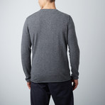 Cashmere V-Neck Shirt // Charcoal (XS)