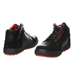 Mika Perforated High-Top Sneaker // Black + Red (Euro: 42)