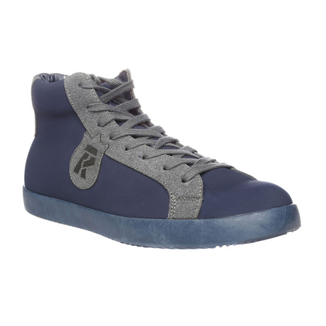 Kobin High-Top Sneaker // Blue + Dark Grey (Euro: 40)