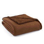 Micro Flannel Reversing Sherpa Blanket // Chocolate (Twin)