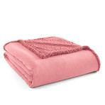 Micro Flannel Reversing Sherpa Blanket // Frosted Rose (Twin)