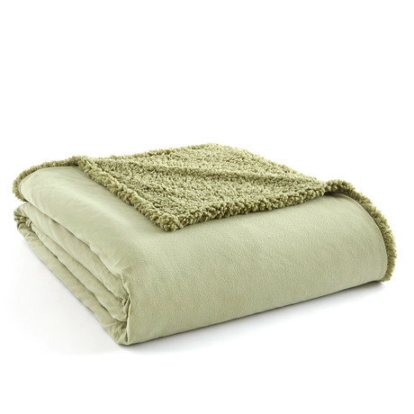 Micro Flannel Reversing Sherpa Blanket // Meadow (Twin)
