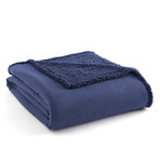 Micro Flannel® Sherpa Backed Blanket //Smokey Mt Blue (Twin // 66x90)