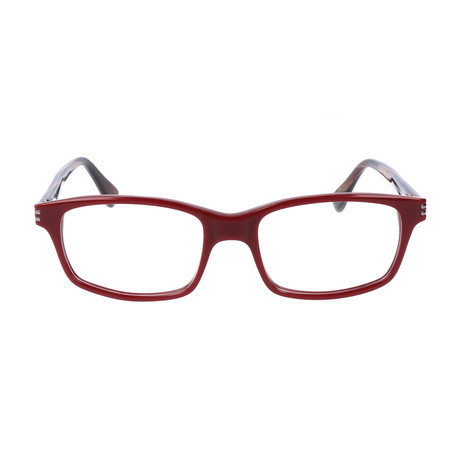 Statton Optical Frame // Crimson + Marled Brown