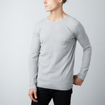 Ultra Soft Long Sleeve Waffle Thermal Crew Neck // Heather Grey (S)