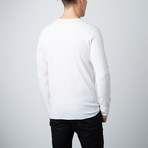 Ultra Soft Long Sleeve Waffle Thermal Crew Neck // White (XL)